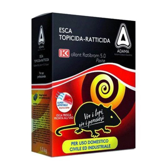 Esca per topi e ratti, topicida in pasta con dosi in buste, da 1.5 kg