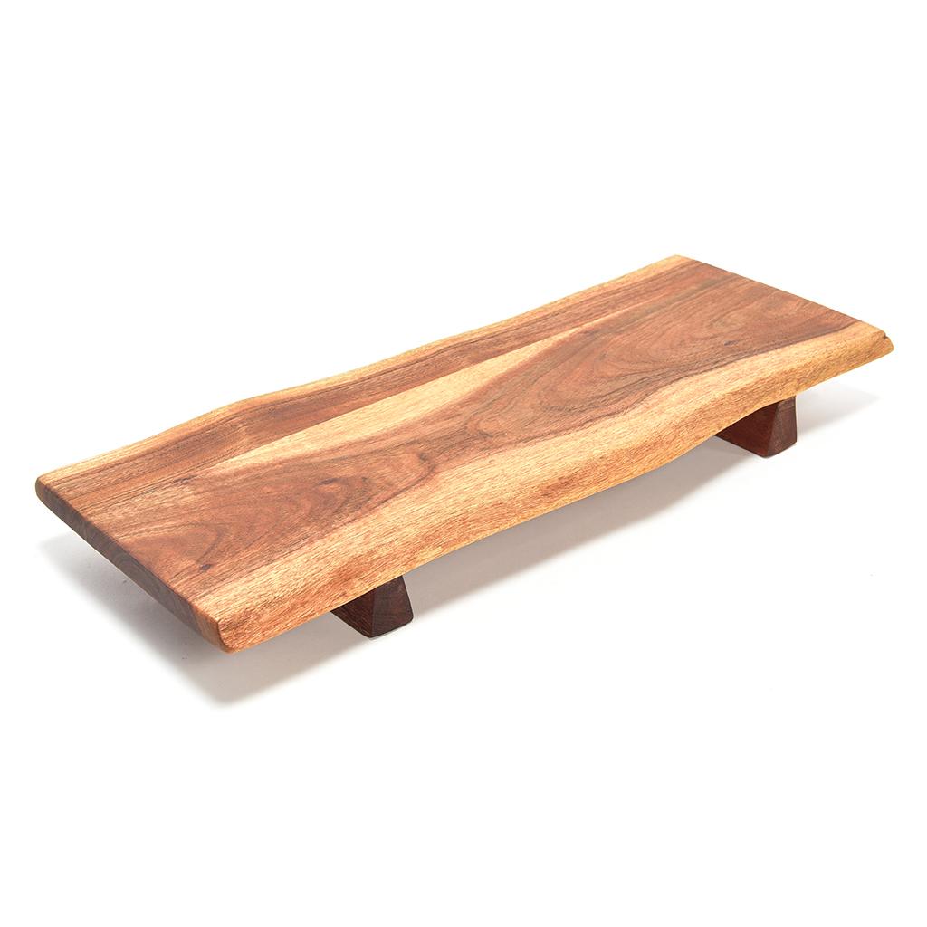 Tagliere rettangolare da portata in legno di naturale per alimenti, 50 x 20 cm