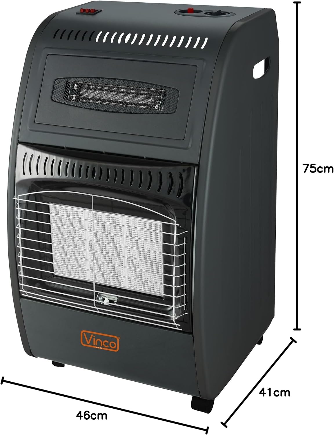 Stufa ventilata combinata Gas + Elettrica, con 5 Livelli di Potenza e Termostato Integrato