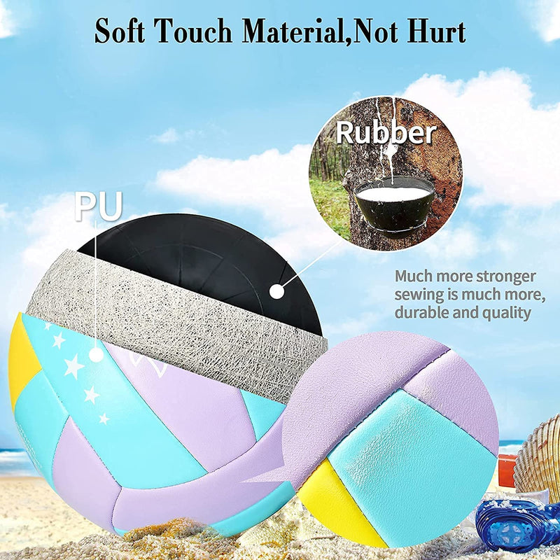 Pallone da pallavolo e beach volley in pelle, dimensioni ufficiali Soft Touch