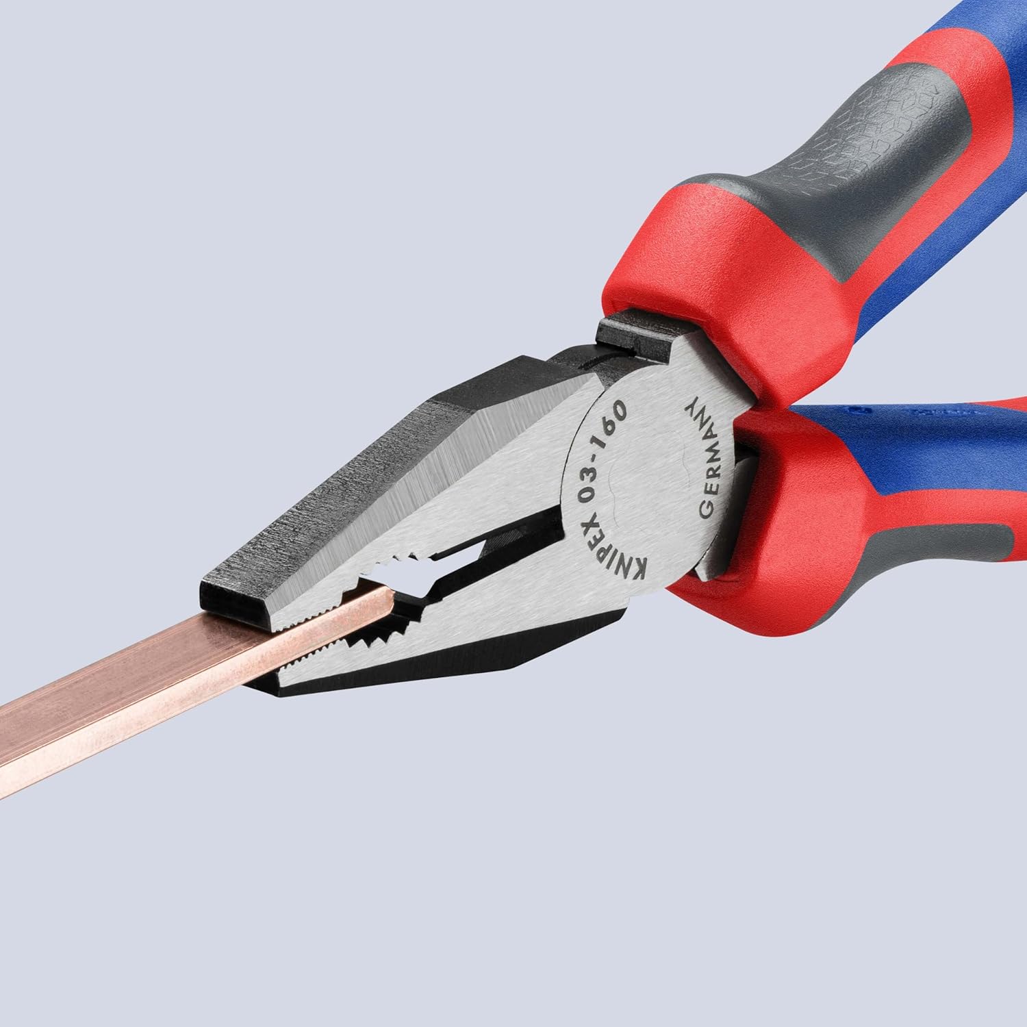 Pinza universale "Knipex" in acciaio con manici rivestiti in materiale bicomponente