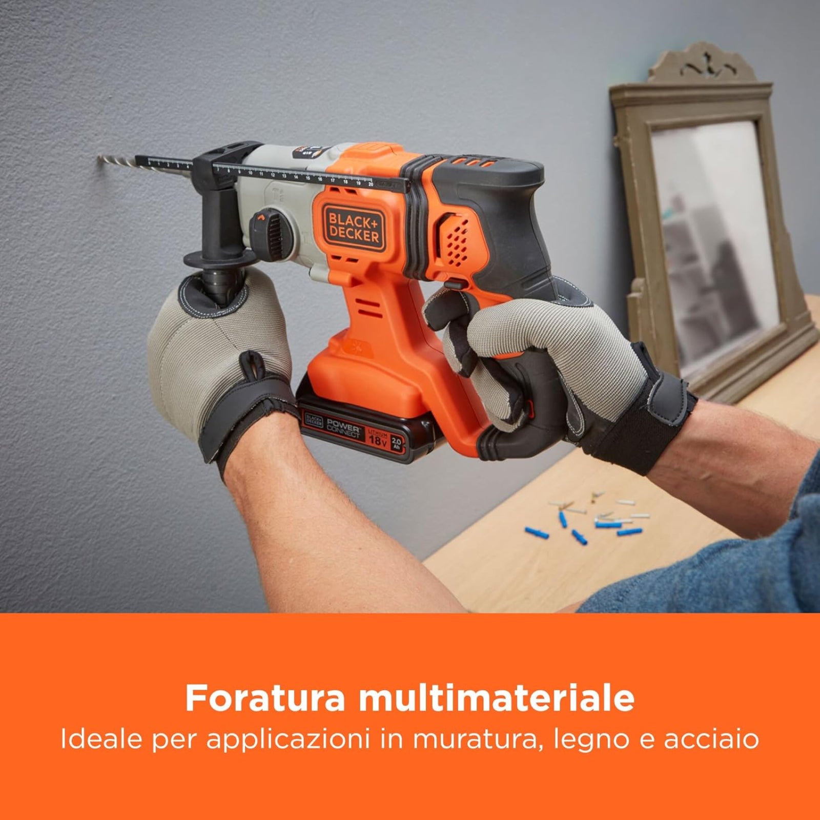 Tassellatore "BCD900E2K-QW" con attacco SDS plus da 18 V