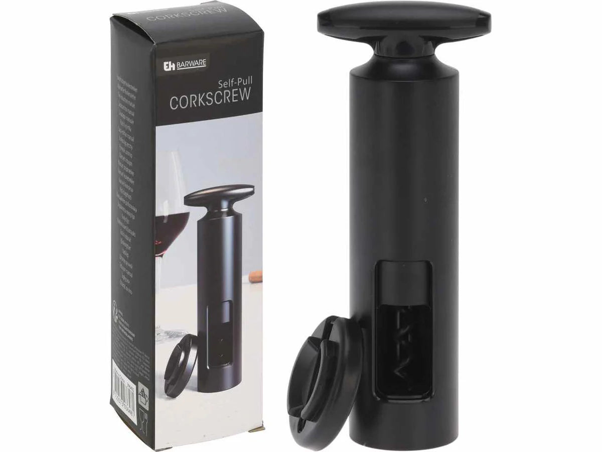 Set cavatappi con tagliacapsule colore nero