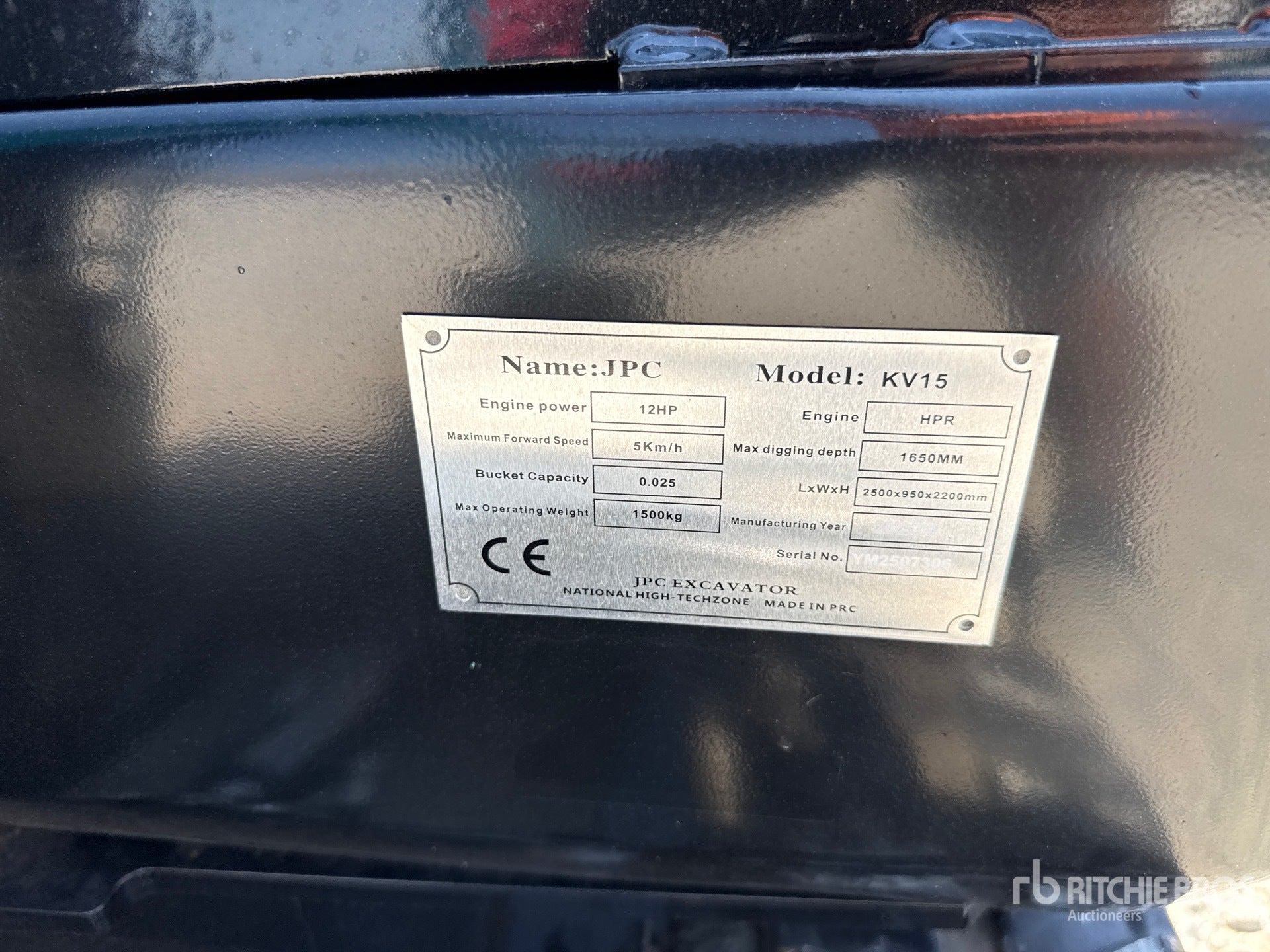 Mini escavatore 15 Q.li JPC KV15 (2025) – Nuovo
