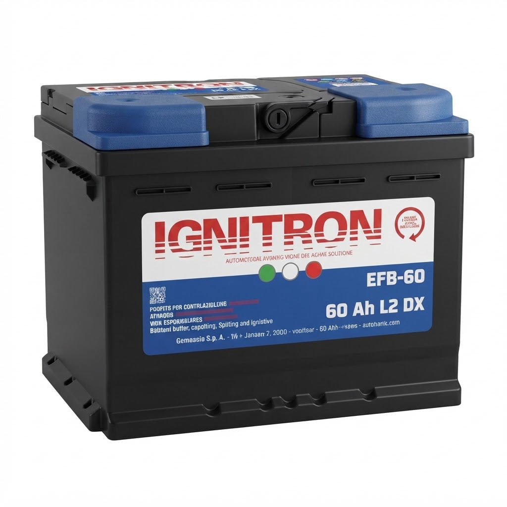 Batteria "Ignitron Traditional" con piastre e griglie in Pb/Ca per auto
