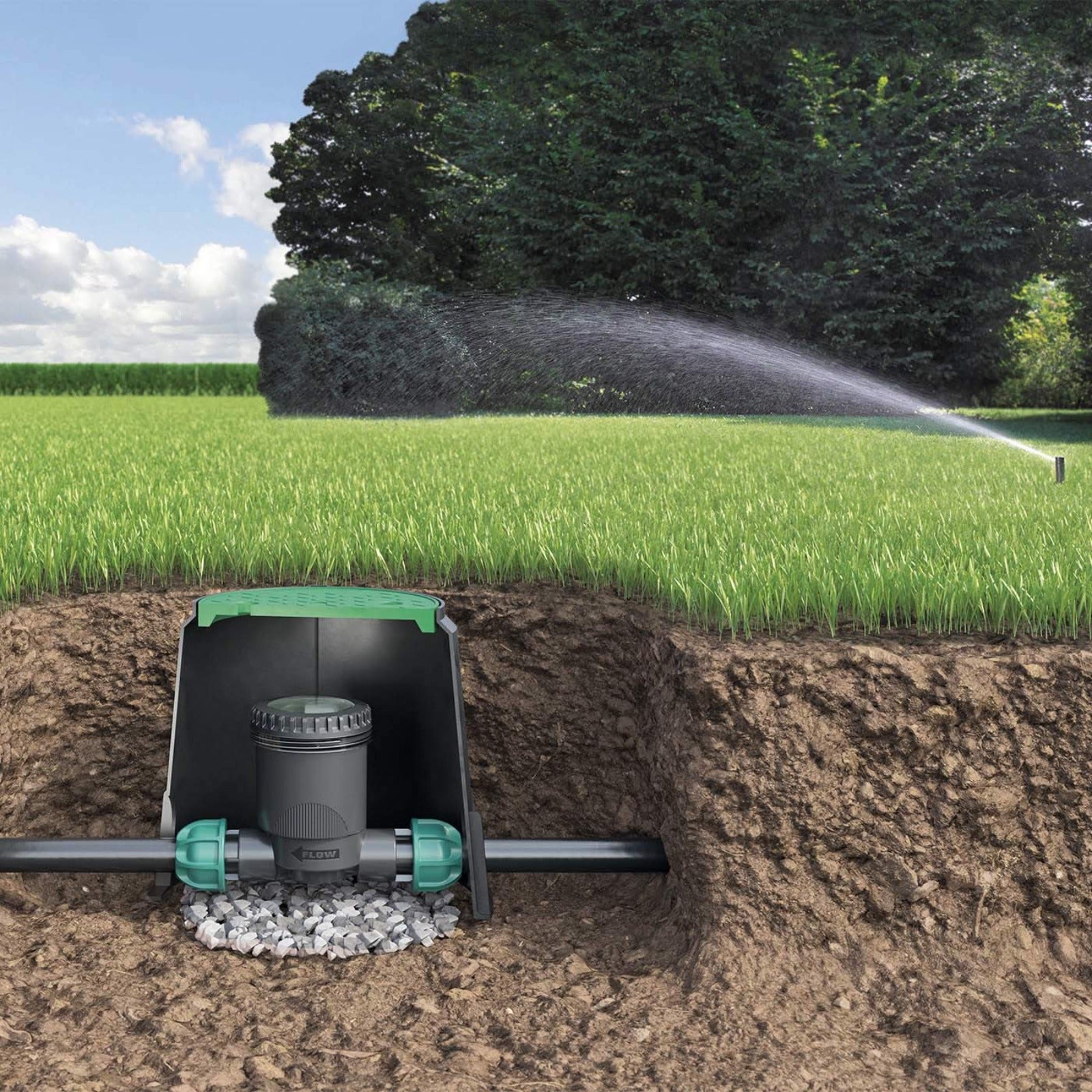 Elettrovalvola programmabile e funzionante anche in totale immersione, 1" femmina