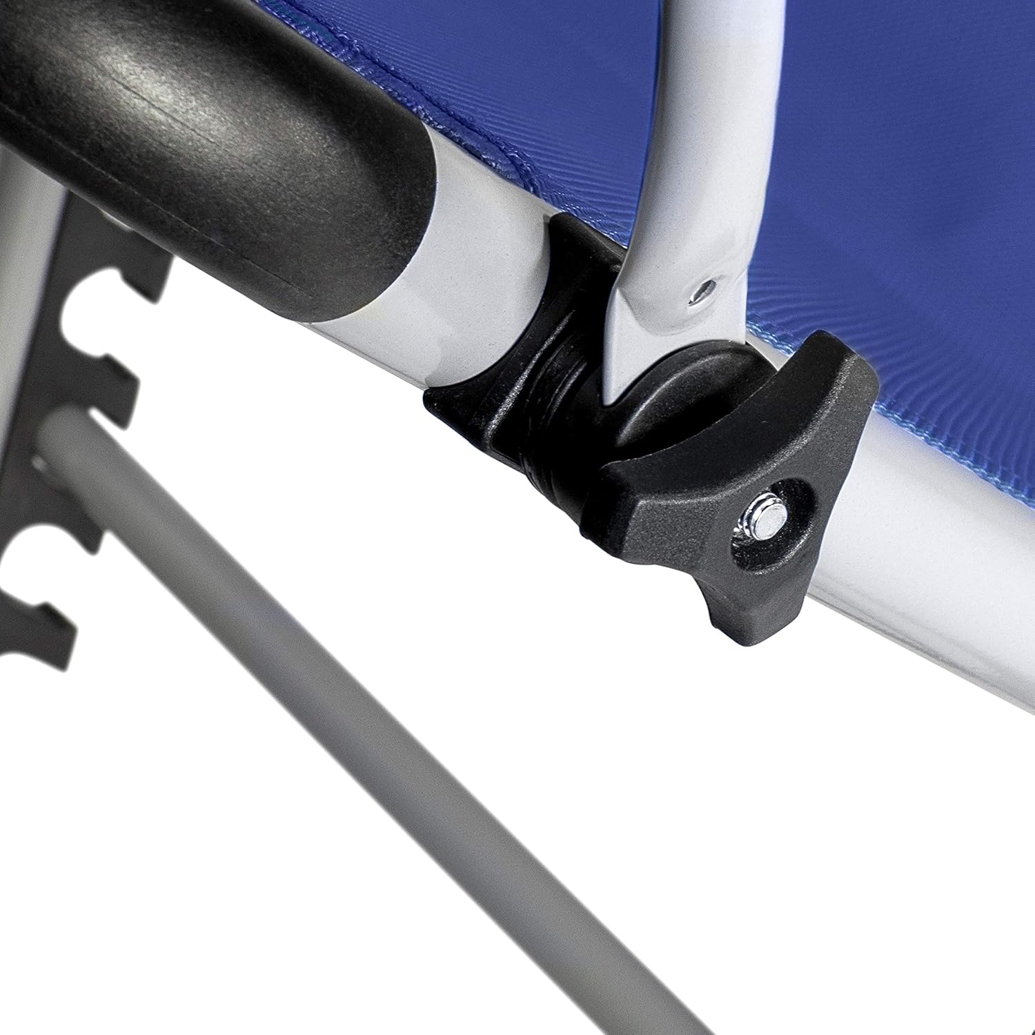 Lettino prendisole "Super" in alluminio pieghevole con tettuccio da mare e giardino