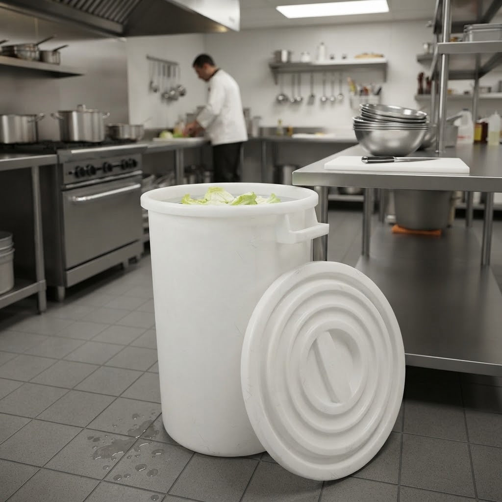 Coperchio per bidone rotondo multiuso per masto di vino ed uso alimentare