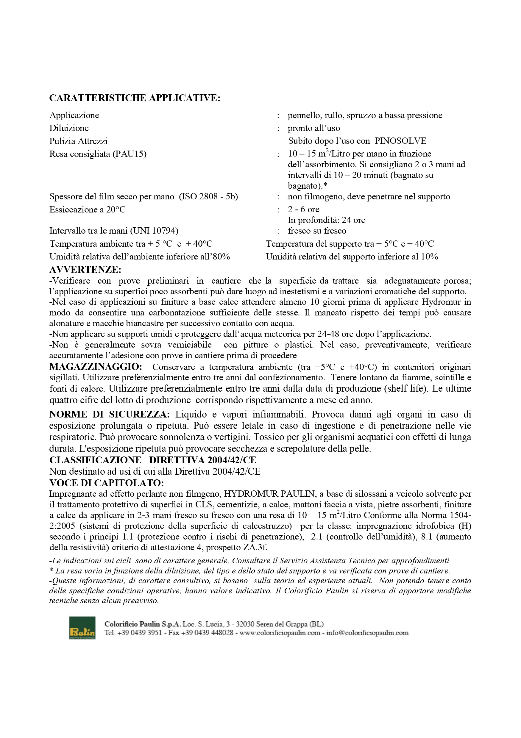 Impregnante Professionale Hydromur Protezione Idrorepellente Murale per Esterno