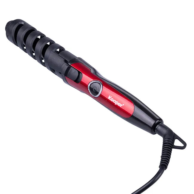 Piastra arricciacapelli con ferro a spirale, meccanismo blocca ciocche e impugnatura termoresistente