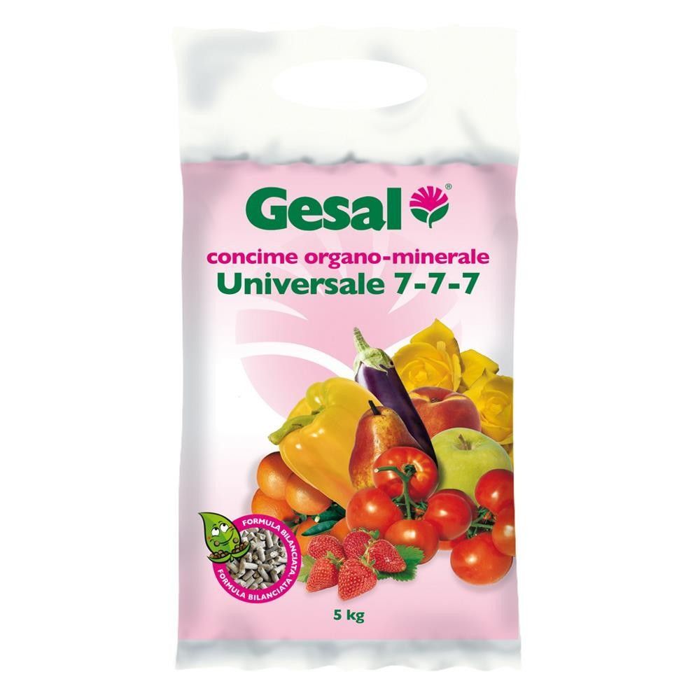 Concime granulato universale "Gesal" per orto frutta e piante da 5 Kg