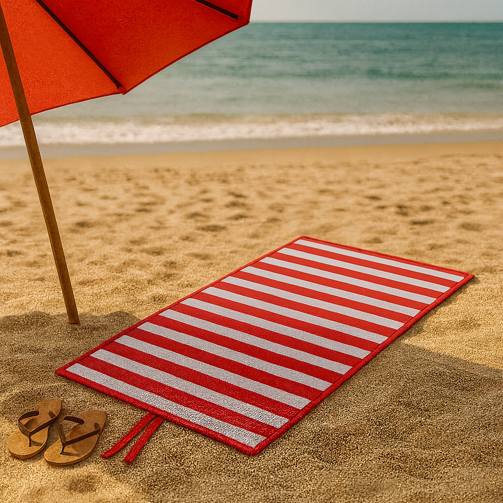 Stuoia da spiaggia in polipropilene, leggera e resistente da 60 x 180 cm