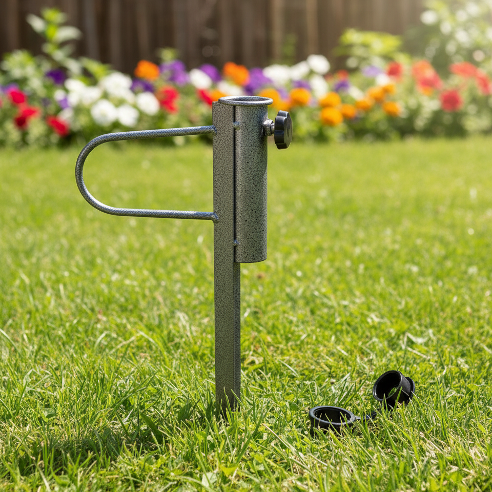 Supporto per Ombrellone in Metallo, 42 cm con Struttura Rinforzata