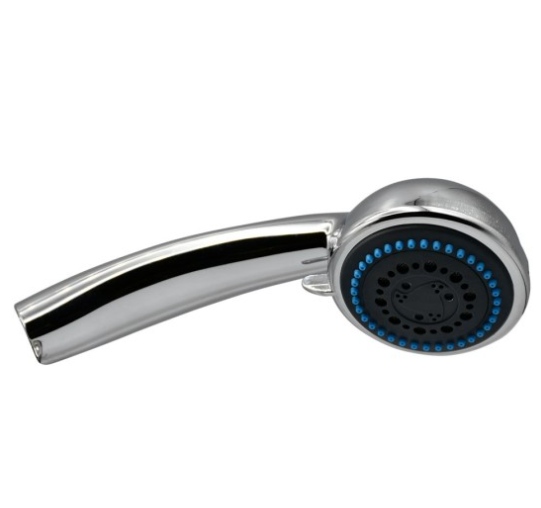 Doccetta linea "Dark Grey" anticalcare in ABS cromato