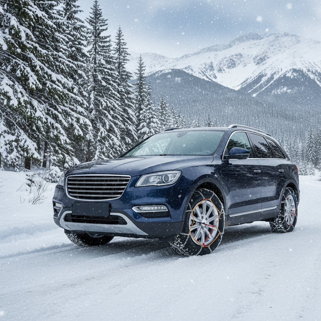 Catene da neve per ruote a rombo per omologazione con maniglie di riparazione