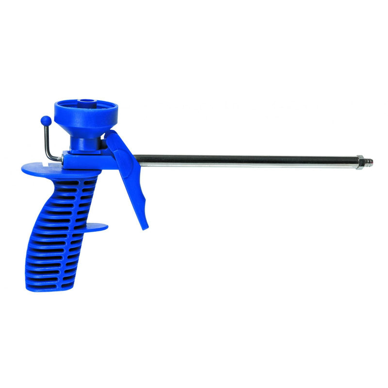 Pistola per schiuma poliuretanica in plastica con tubo zincato
