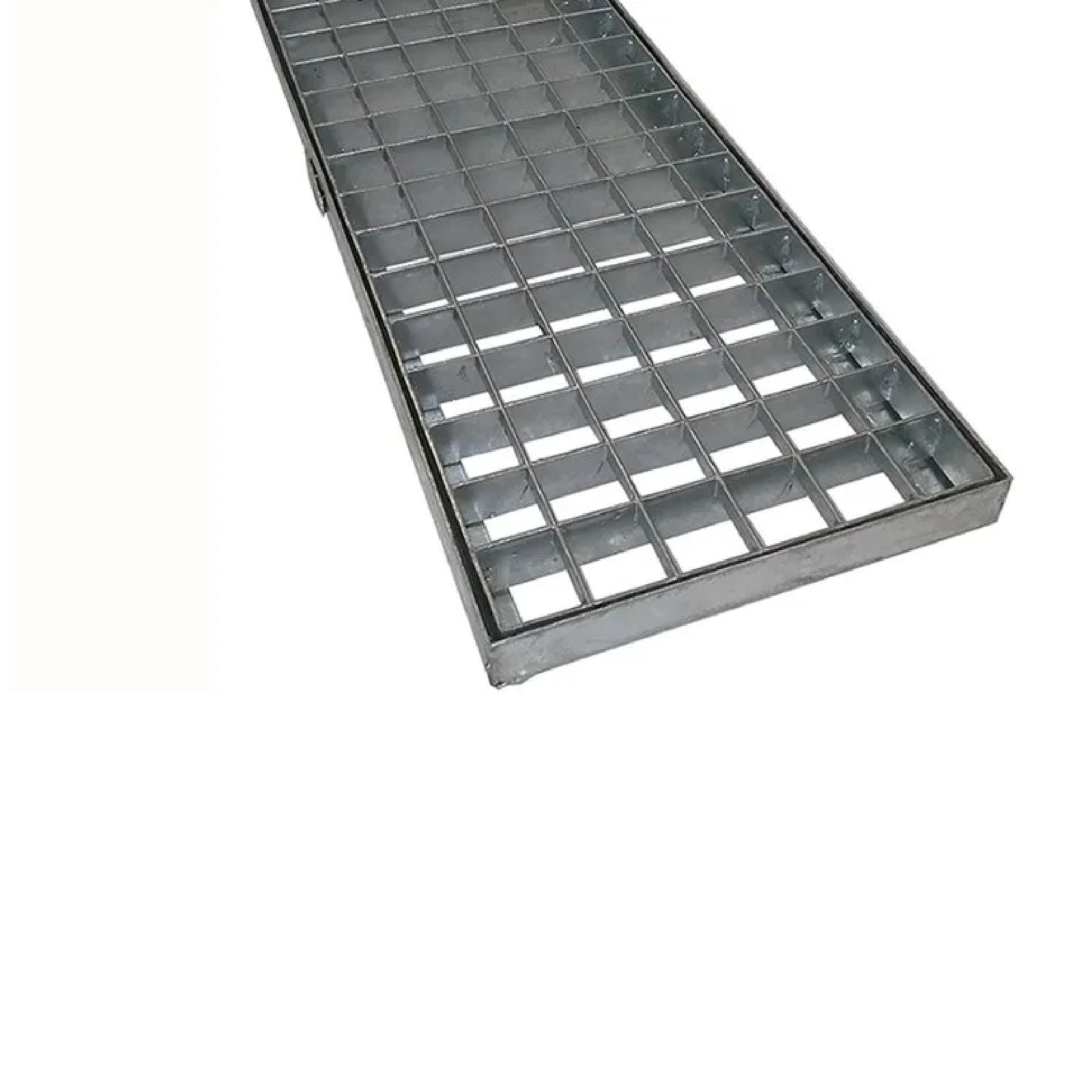 Griglia rettangolare pedonabile con telaio in acciaio zincato