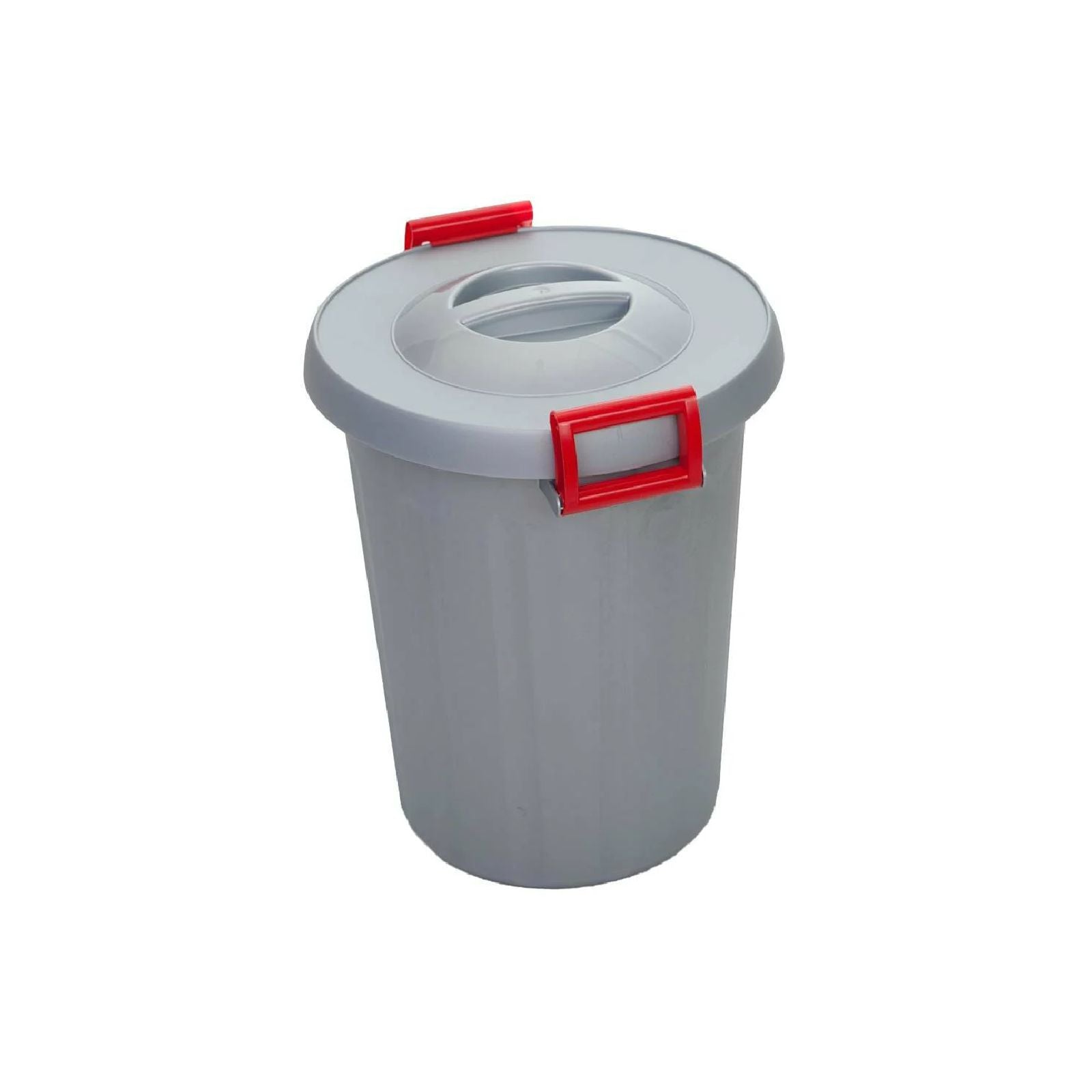 Set 6 Bidoni tondi per immondizia con coperchio e manici raccolta differenziata 25 lt