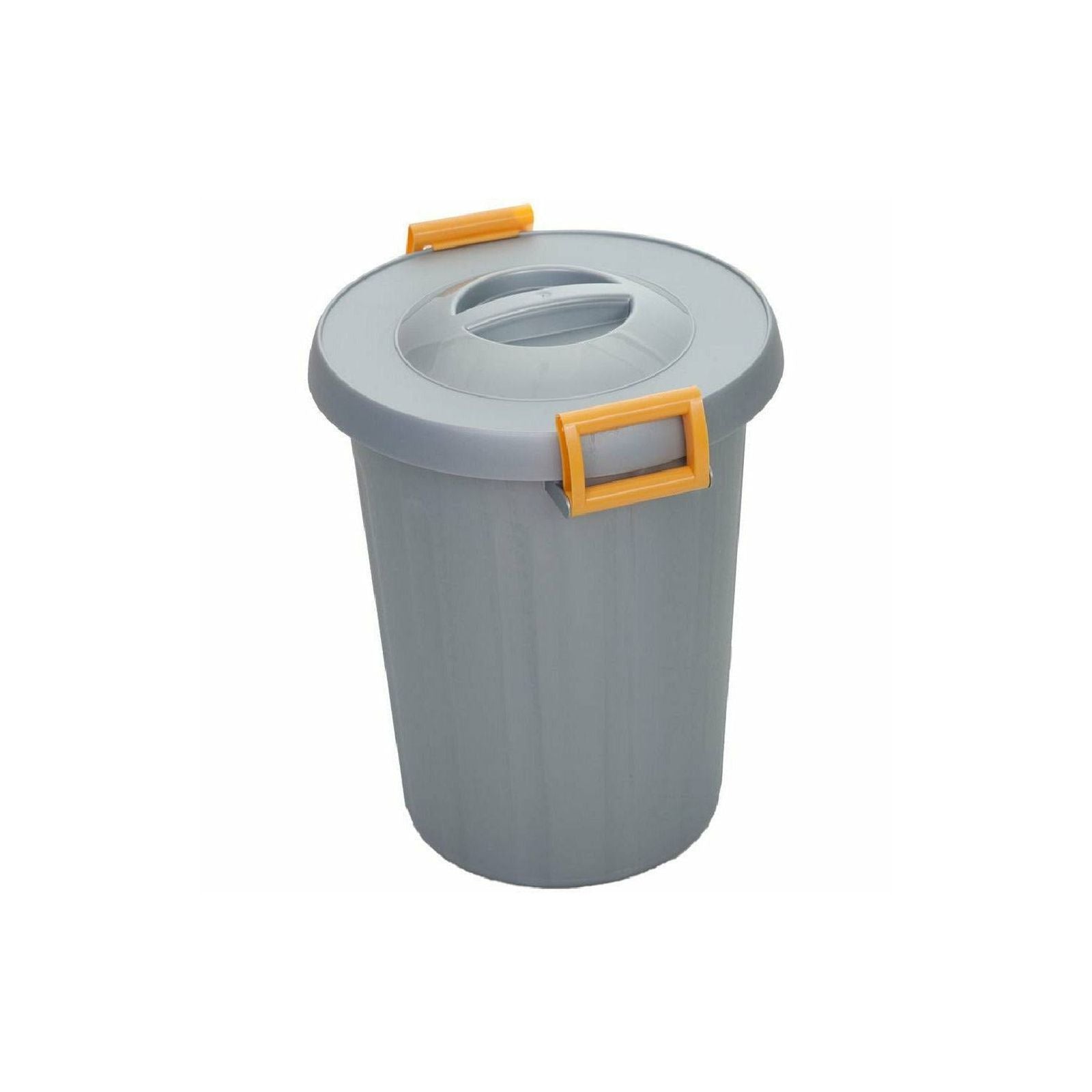 Set 6 Bidoni tondi per immondizia con coperchio e manici raccolta differenziata 25 lt