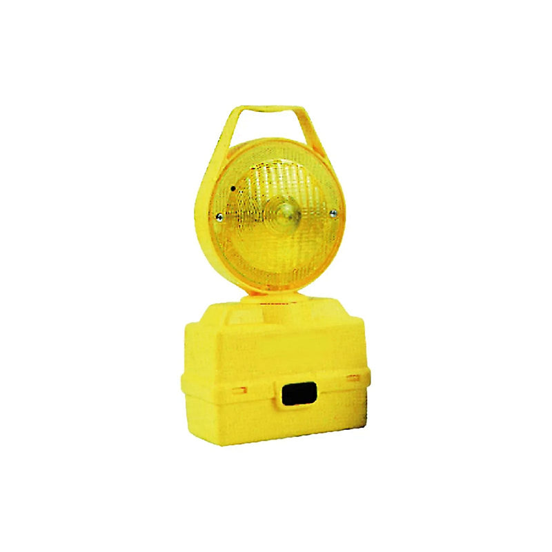 Lampada da cantiere lampeggiante "LUX" gialla con interruttore automatico