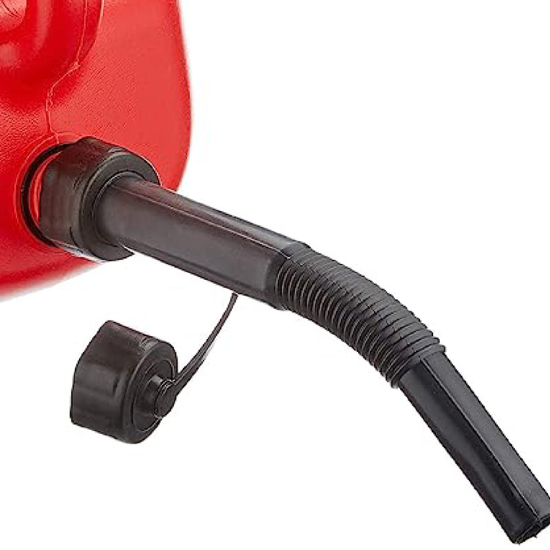 Tanica per carburanti rossa in politeliene con beccuccio flessibile