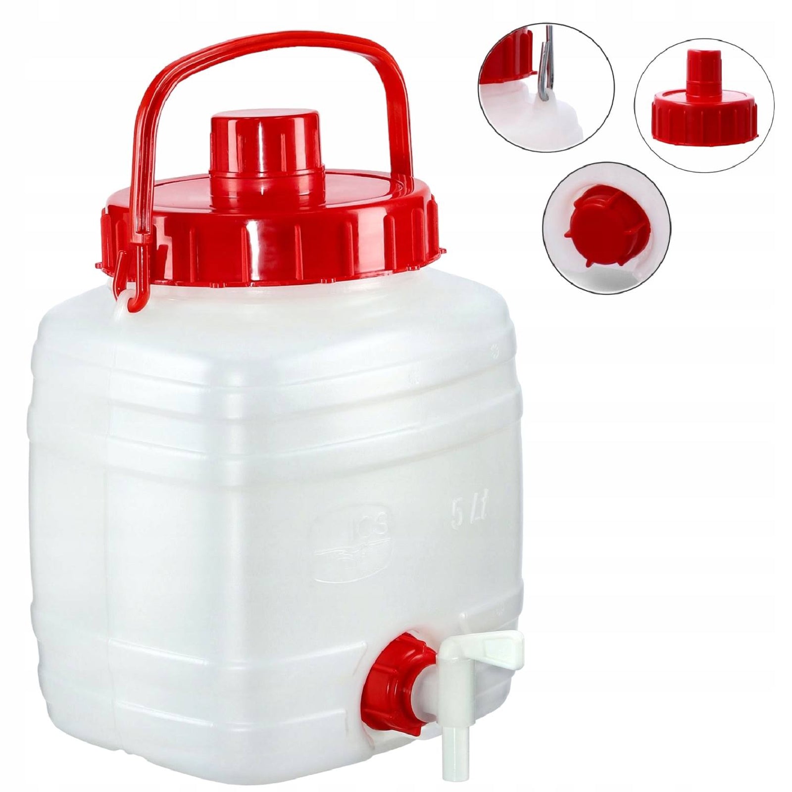 Bidone per alimenti "Demetra" in polietilene atossico con rubinetto, coperchio e sfiato