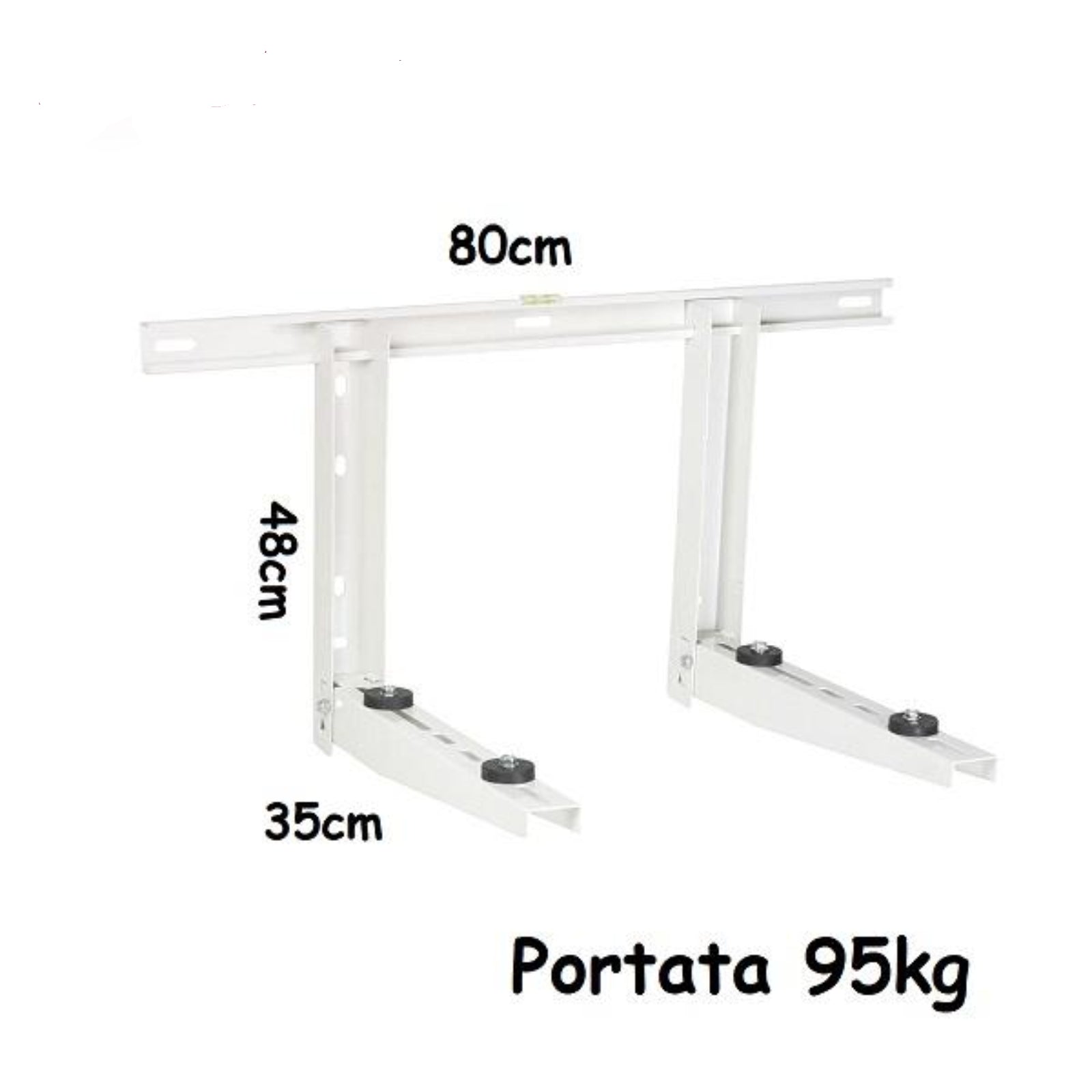 Staffe per condizionatori con traversa a "C" in lamiera elettrozincata con kit fissaggi e viteria