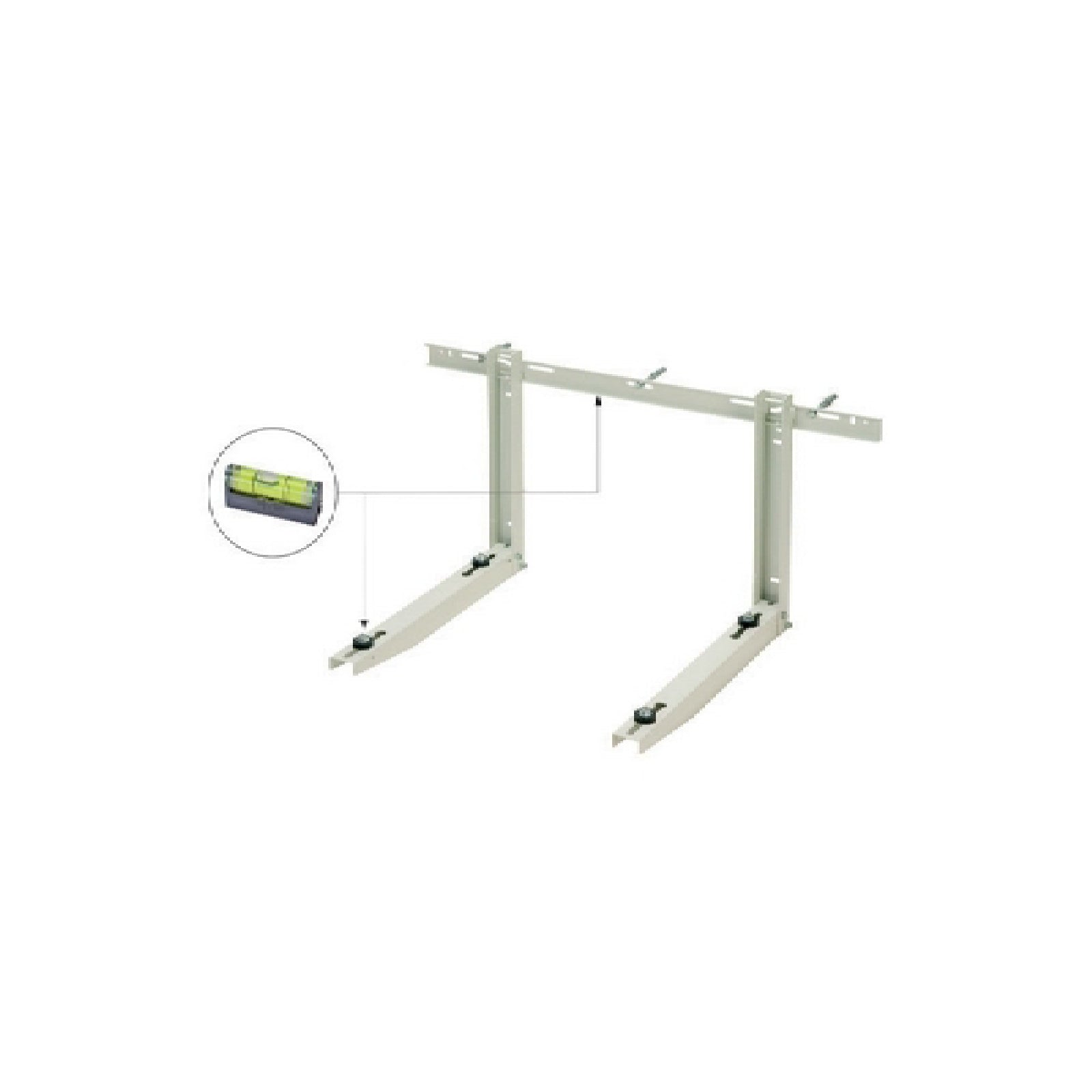 Staffe per condizionatori con traversa a "C" in lamiera elettrozincata con kit fissaggi e viteria