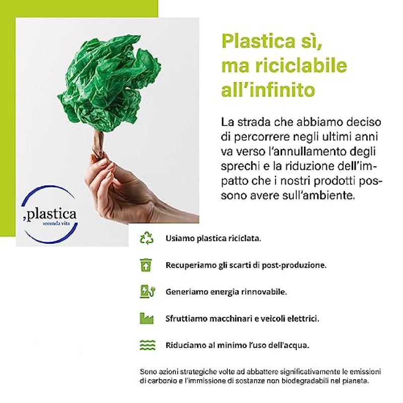 Tanica per uso alimentare in plastica polietilene atossico "Ecoplast" bianco