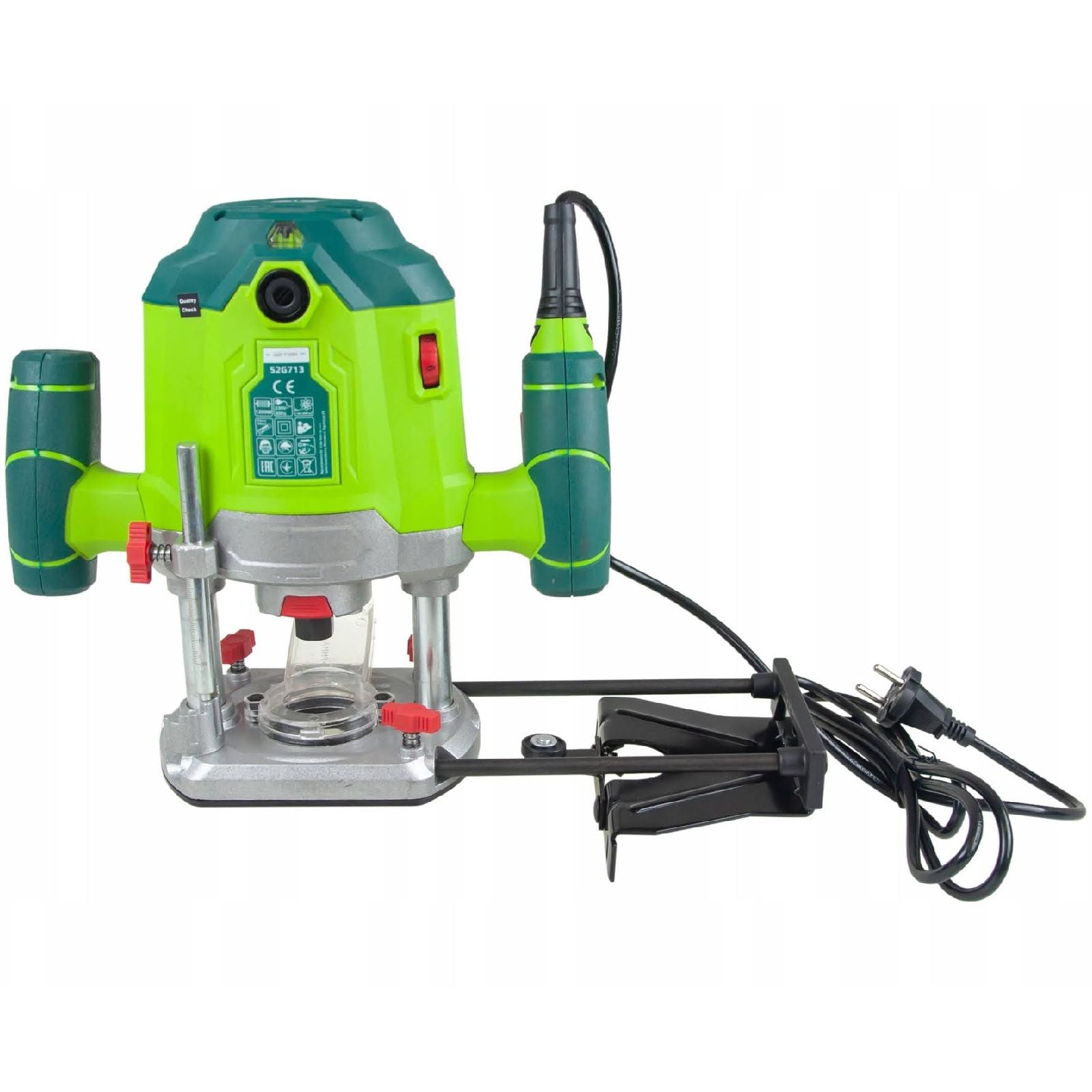 Fresatrice verticale con impugnatura ergonomica antiscivolo e base in alluminio