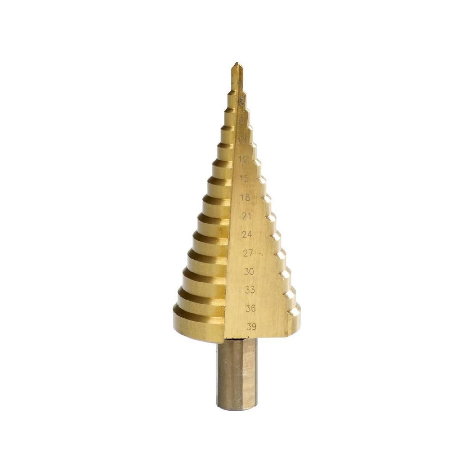 Set da 3 pezzi di frese coniche a gradini in acciaio hss in valigetta di alluminio