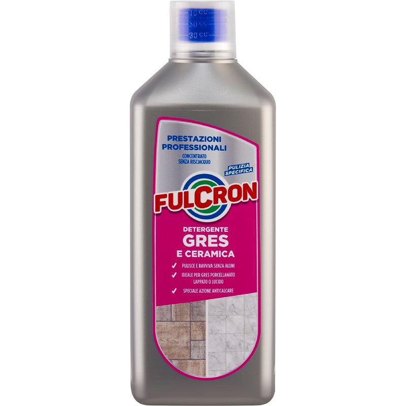 Detergente neutro "Fulcron" per lavare i pavimenti in cotto e pietre naturali, da 1 litro