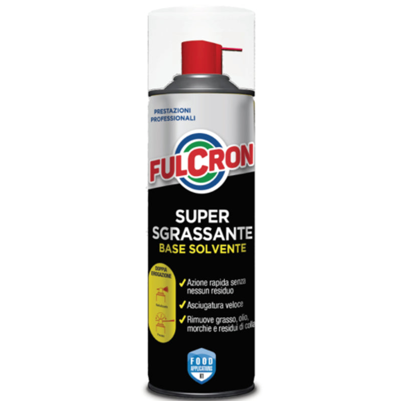 Super sgrassante "Fulcron" a base solvente per la rimozione di grasso e sporco, da 500 ml