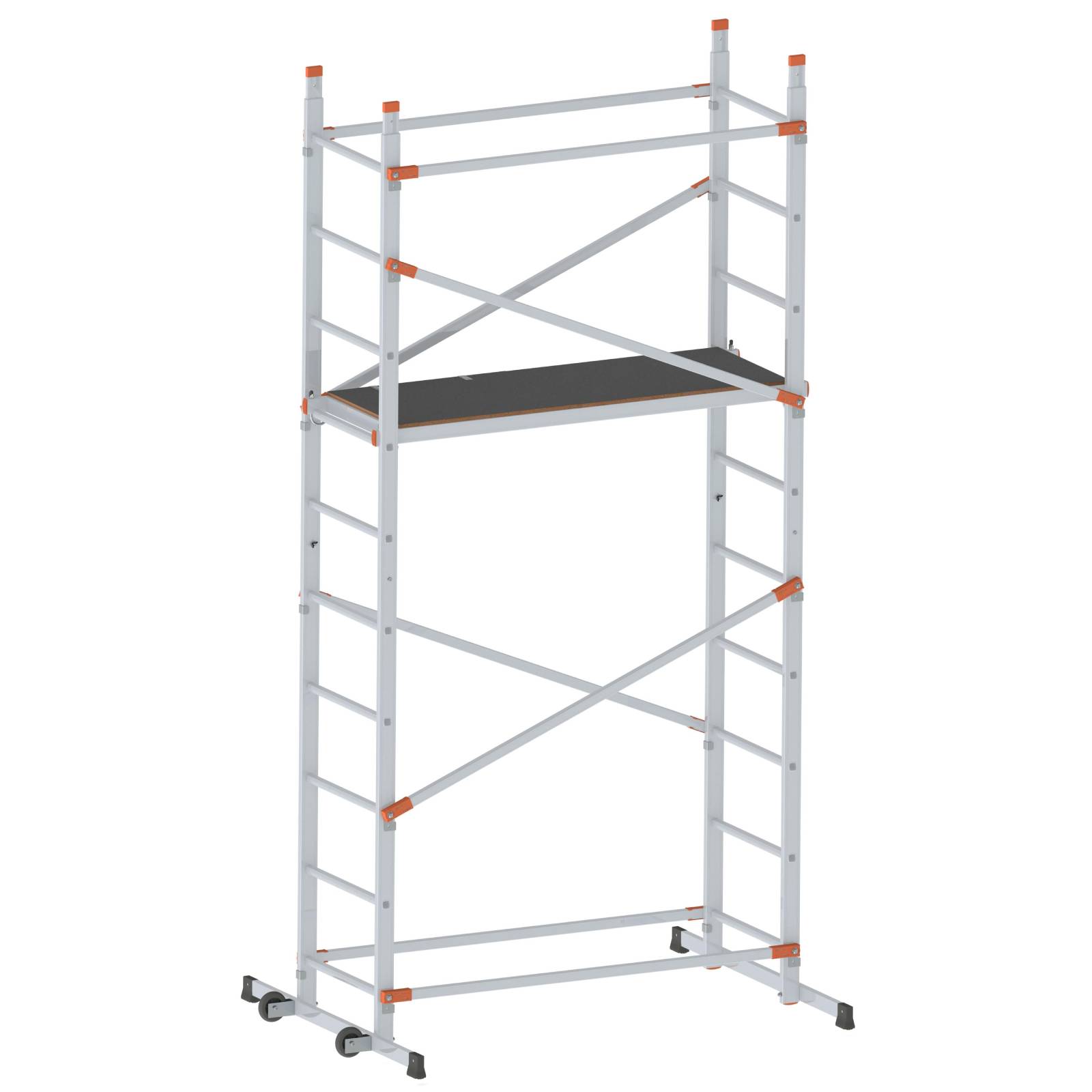 Trabattello "Fast & Lock 400" con sistema di bloccaggio dei tiranti e struttura in alluminio saldato