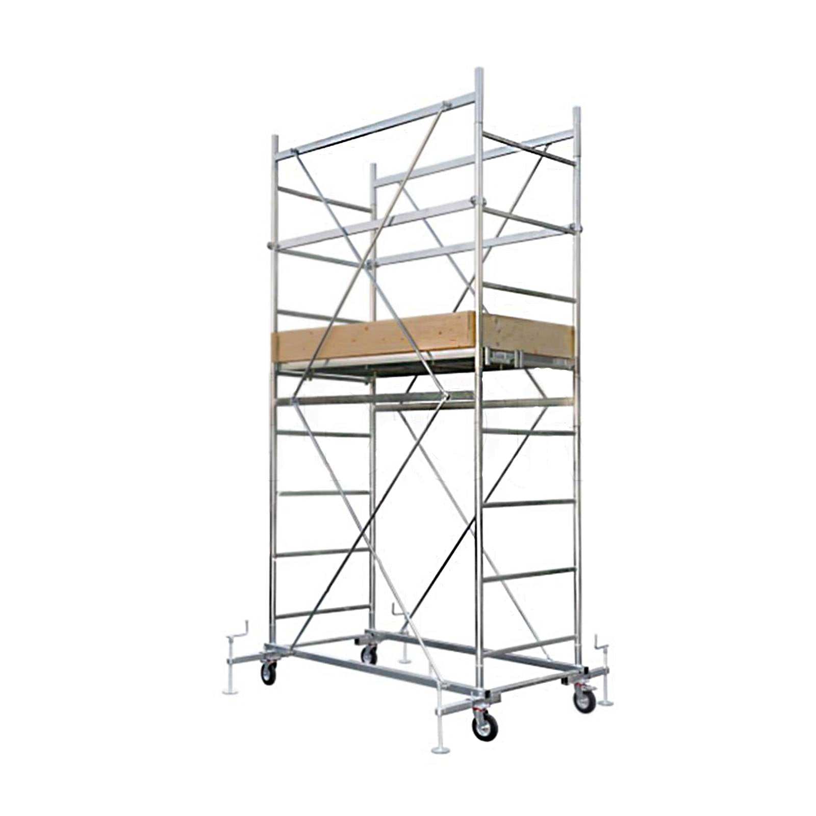 Torre mobile in acciaio "Gigante" con struttura zincata elettroliticamente e sistema rapido di fissaggio