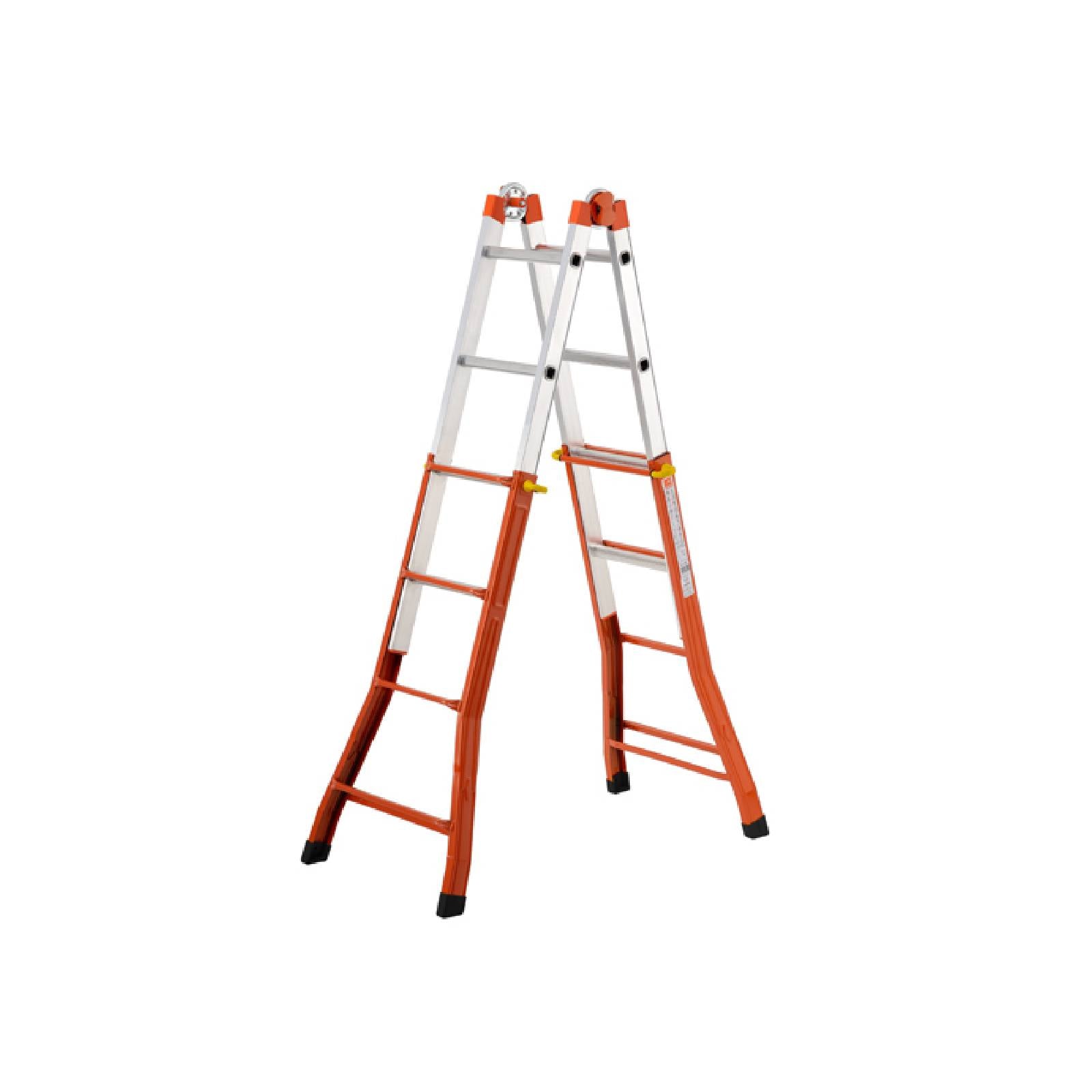 Scala multiuso "Peppina" multifunzione telescopica in acciaio verniciato bicolore