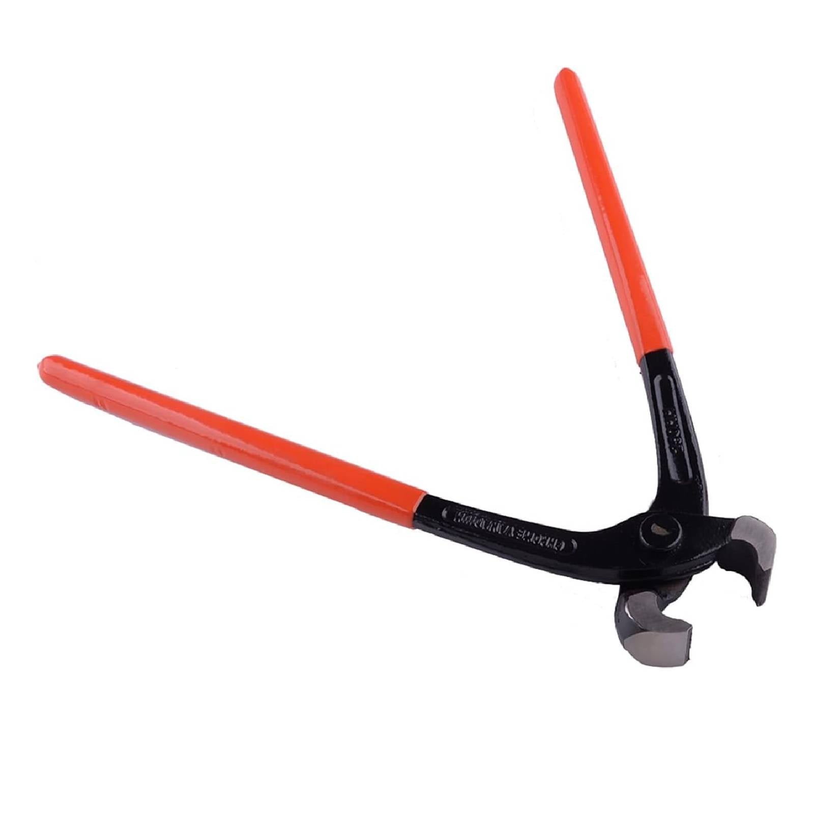 Tenaglia per carpentiere in acciaio con finitura verniciata e manici in plastica