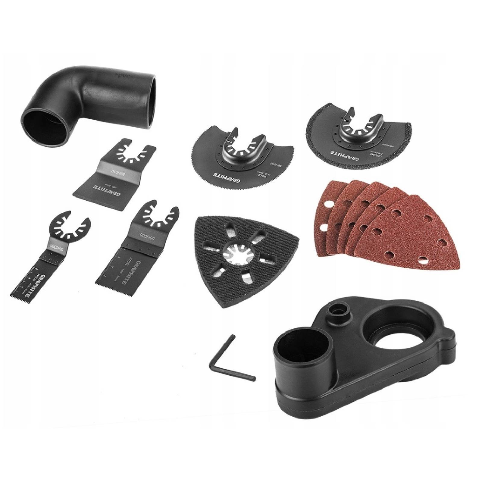 Utensile multifunzione per smerigliatura e raschiatura con sistema di attacco accessori universale 250W