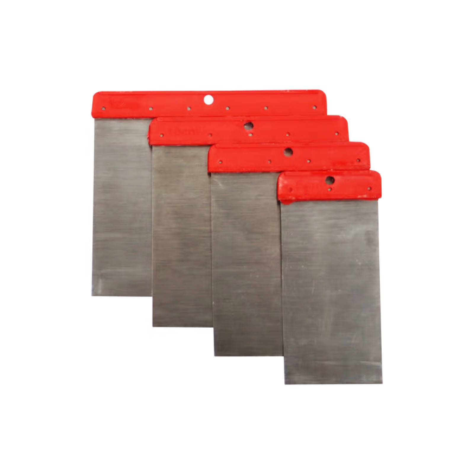 Spatole flessibili con impugnatura in resina sintetica in serie da 4 pezzi