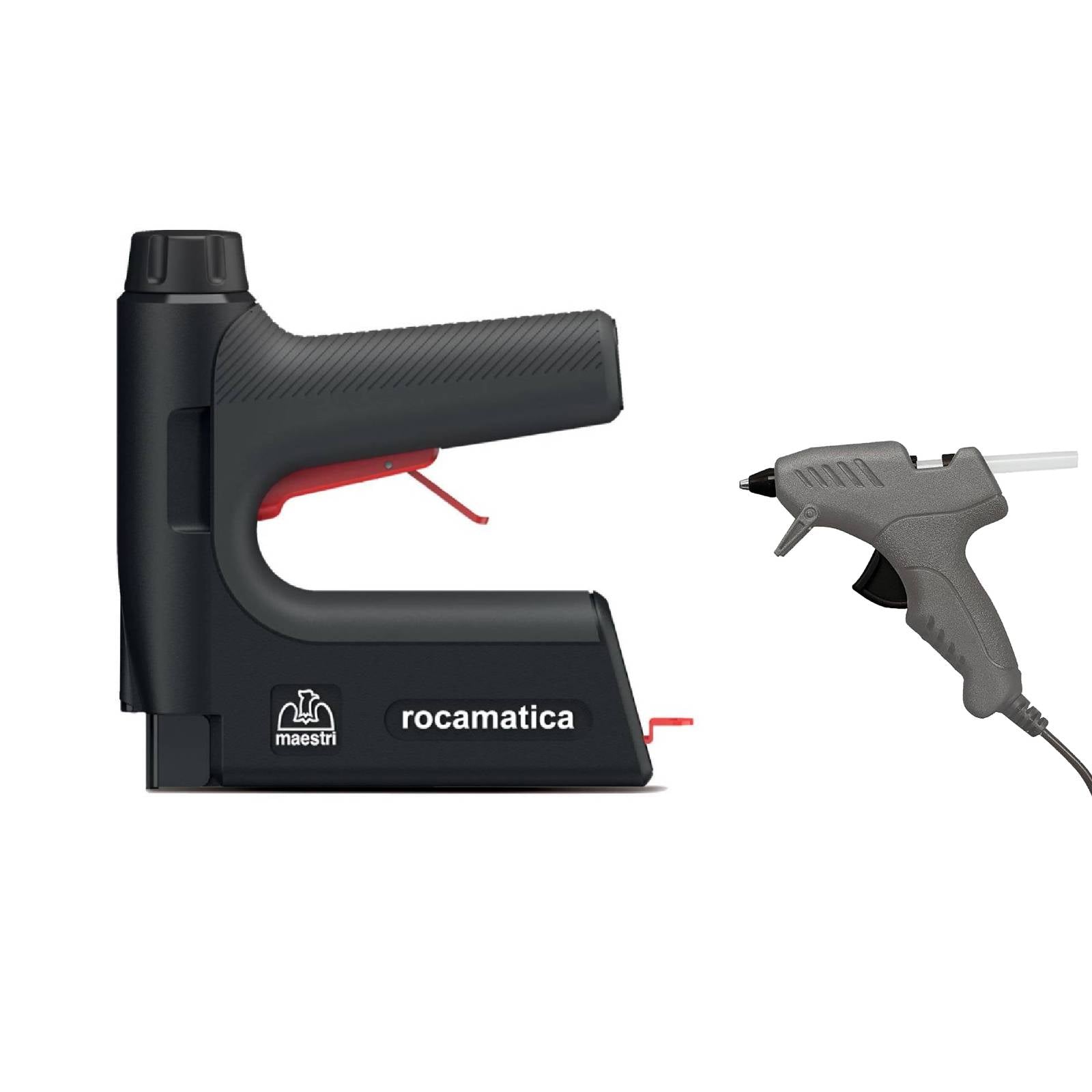 Fissatrice inchiodatrice "Rocamatica" a batteria  e pistola "Minigrip 7H"
