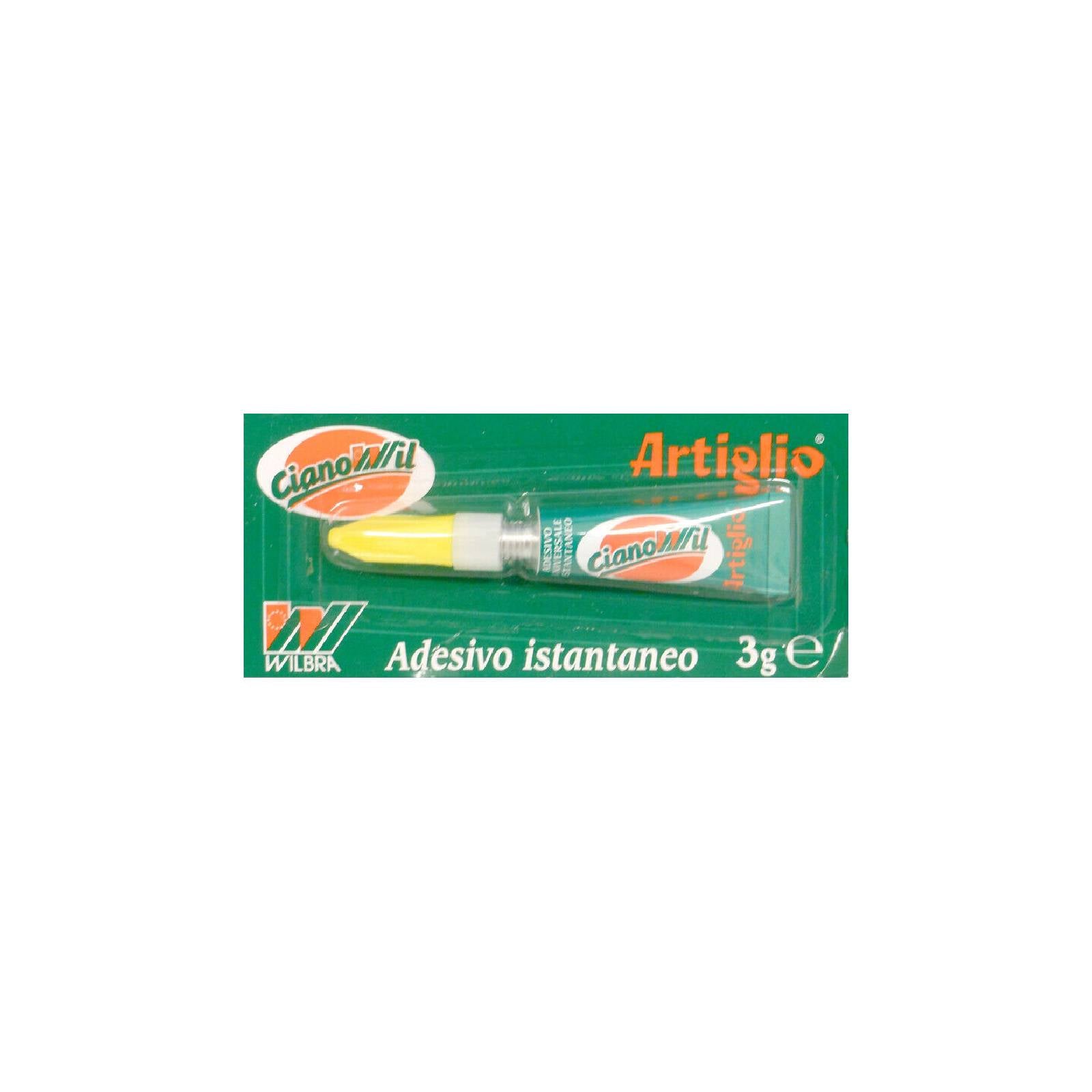 Adesivo cianocrilato "Artiglio Cianowil" con incollaggio immediato ad azione istantanea 12 tubetti