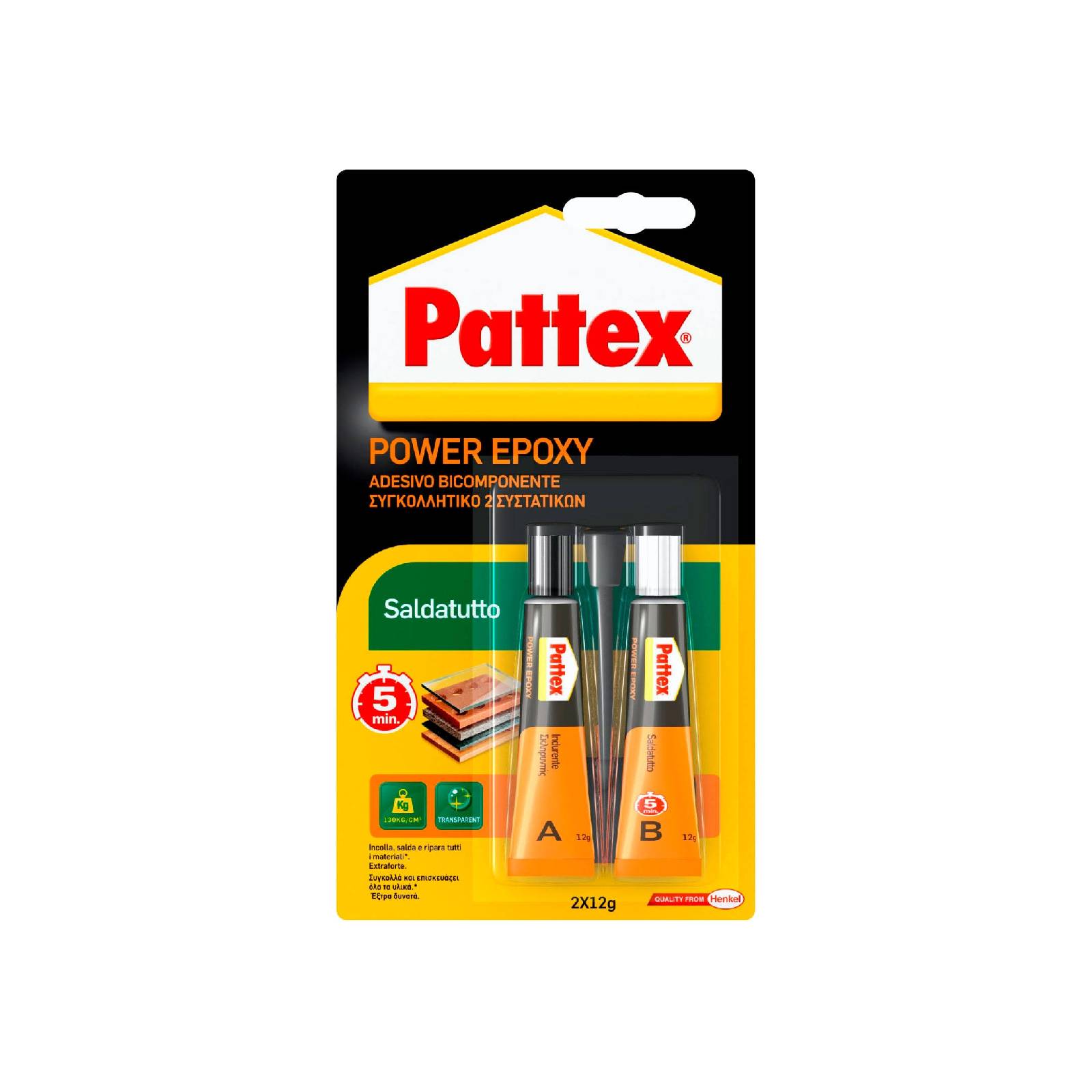 Adesivo saldatutto bicomponente trasparente ideale nella saldatura di parti meccaniche 24 gr