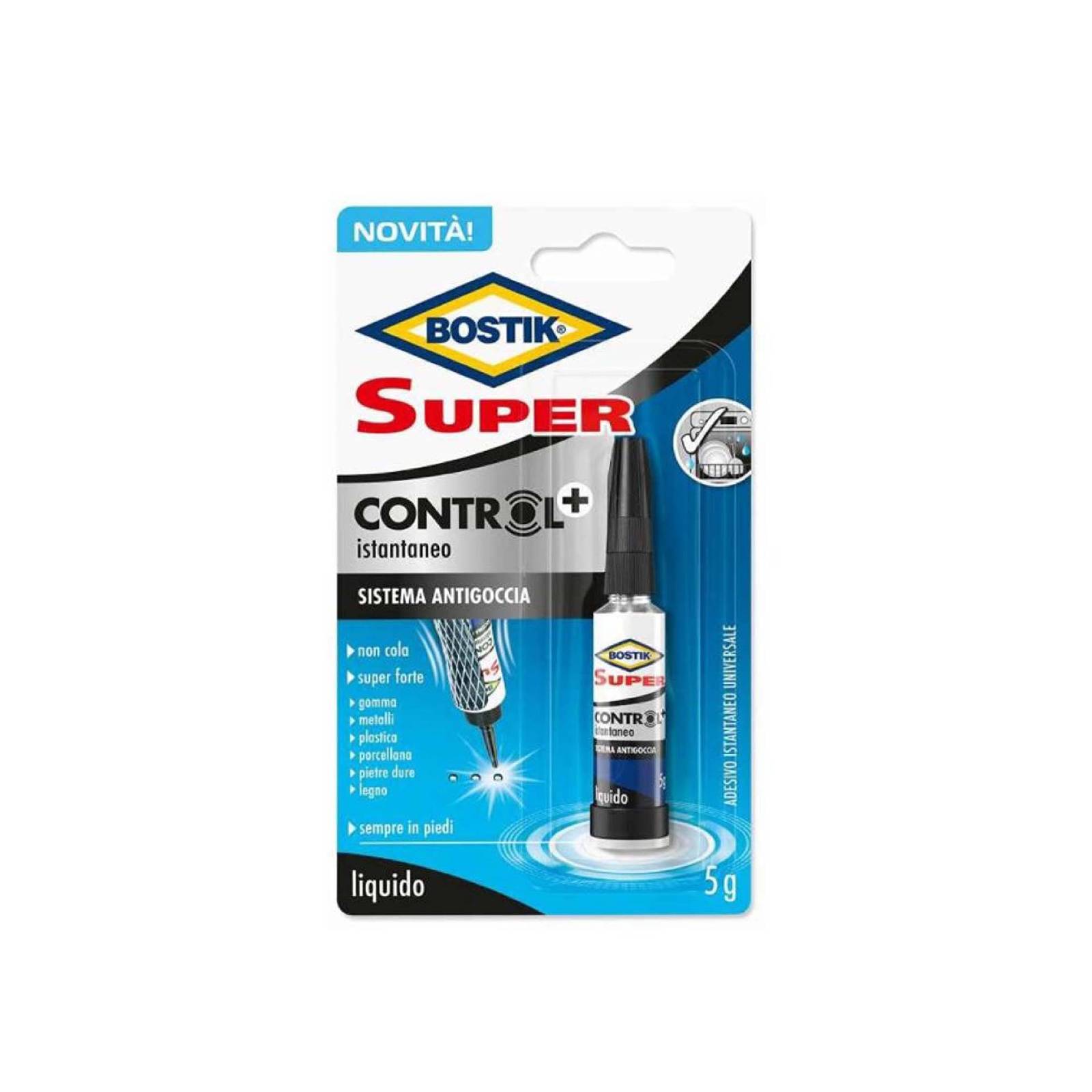 Adesivo cianocrilato "Super Control+" universale per incollaggi di piccole dimensioni 5 gr