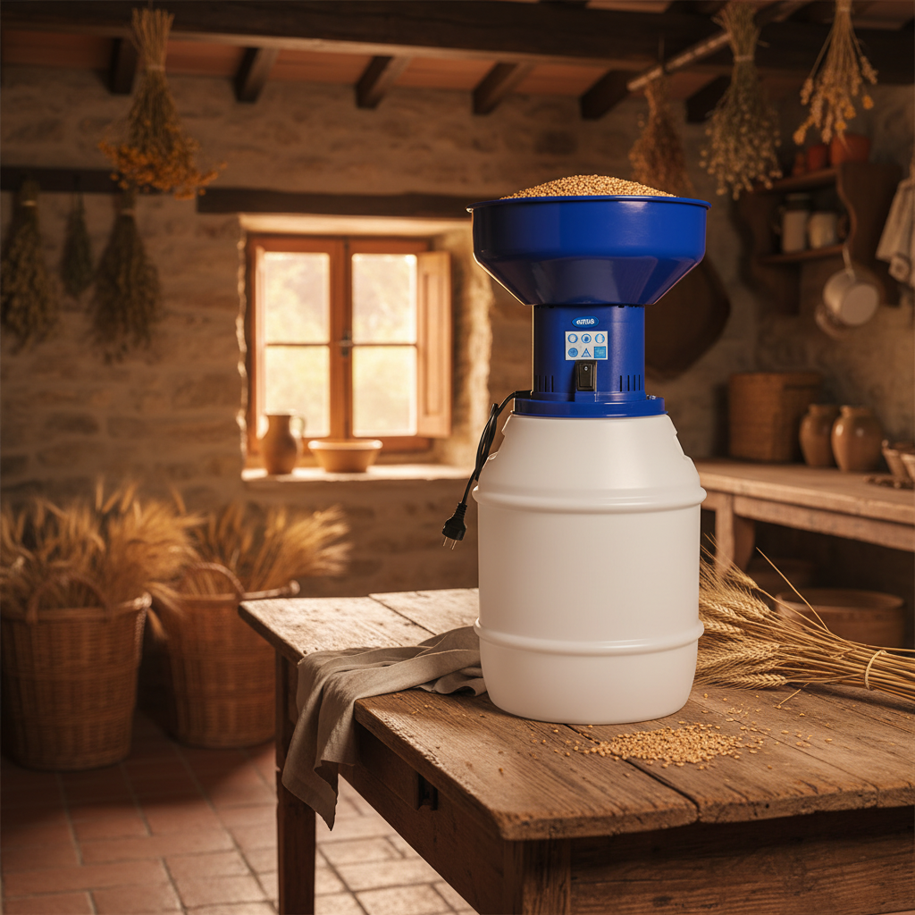 Molino elettrico con bidone raccogli macinato da 50 litri