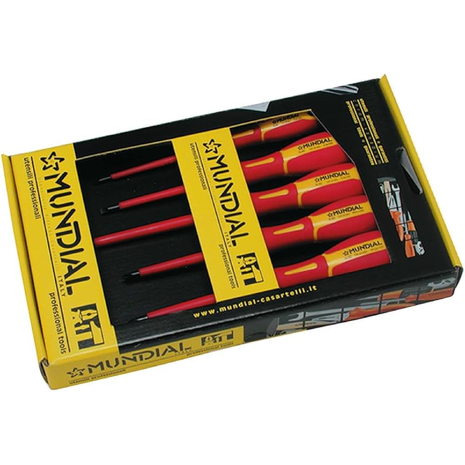 Cacciaviti "MUNDIAL" a isolamento fino a 1000 V set di 5 pezzi