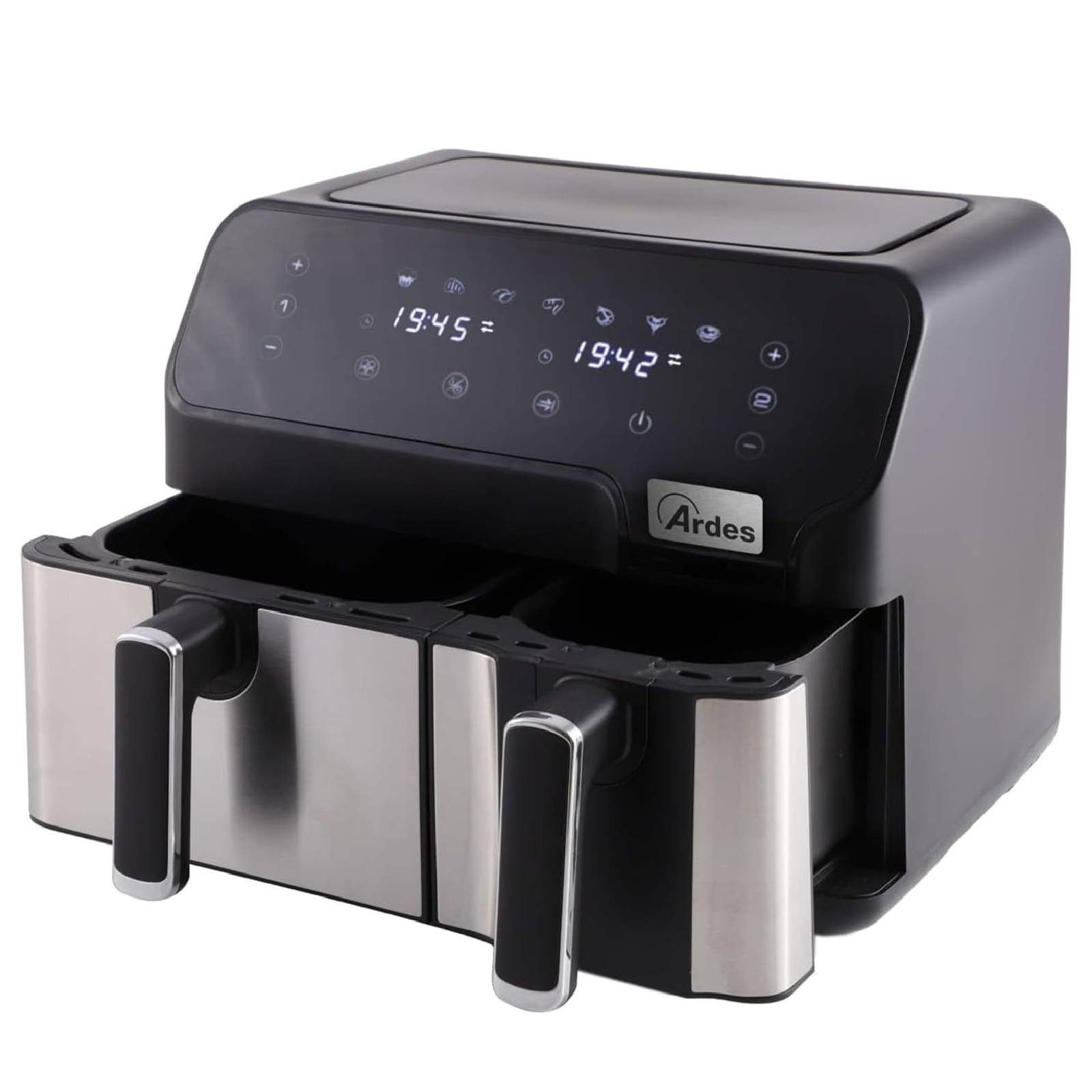 Friggitrice ad aria elettrica "Eldorada dual" ideale per tutti i tipi di frittura, capacità 5,5 + 3,5 litri