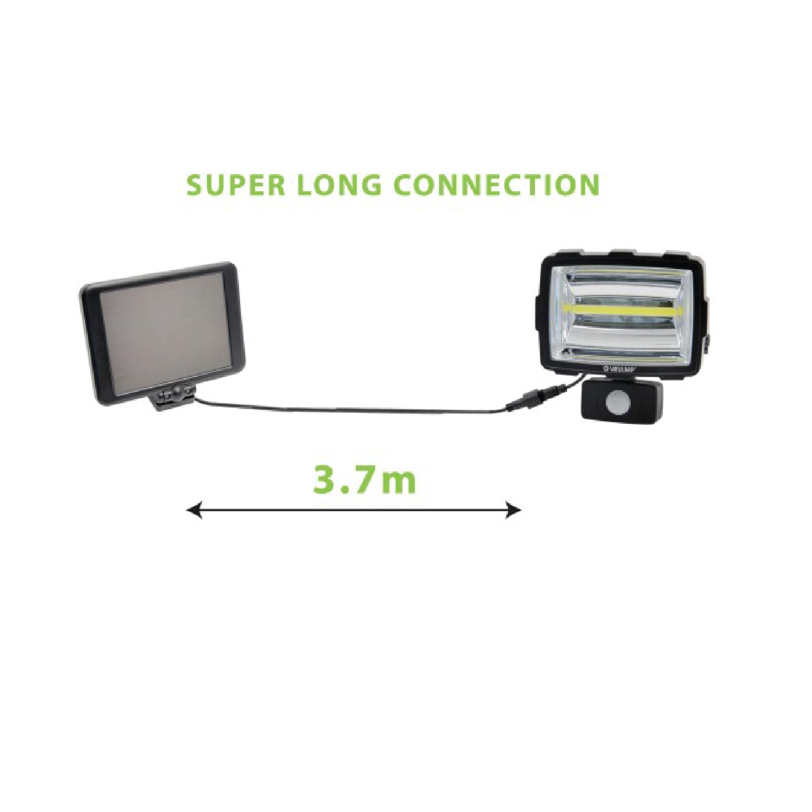 Proiettore led a ricarica solare con corpo in abs a 1600 lumen