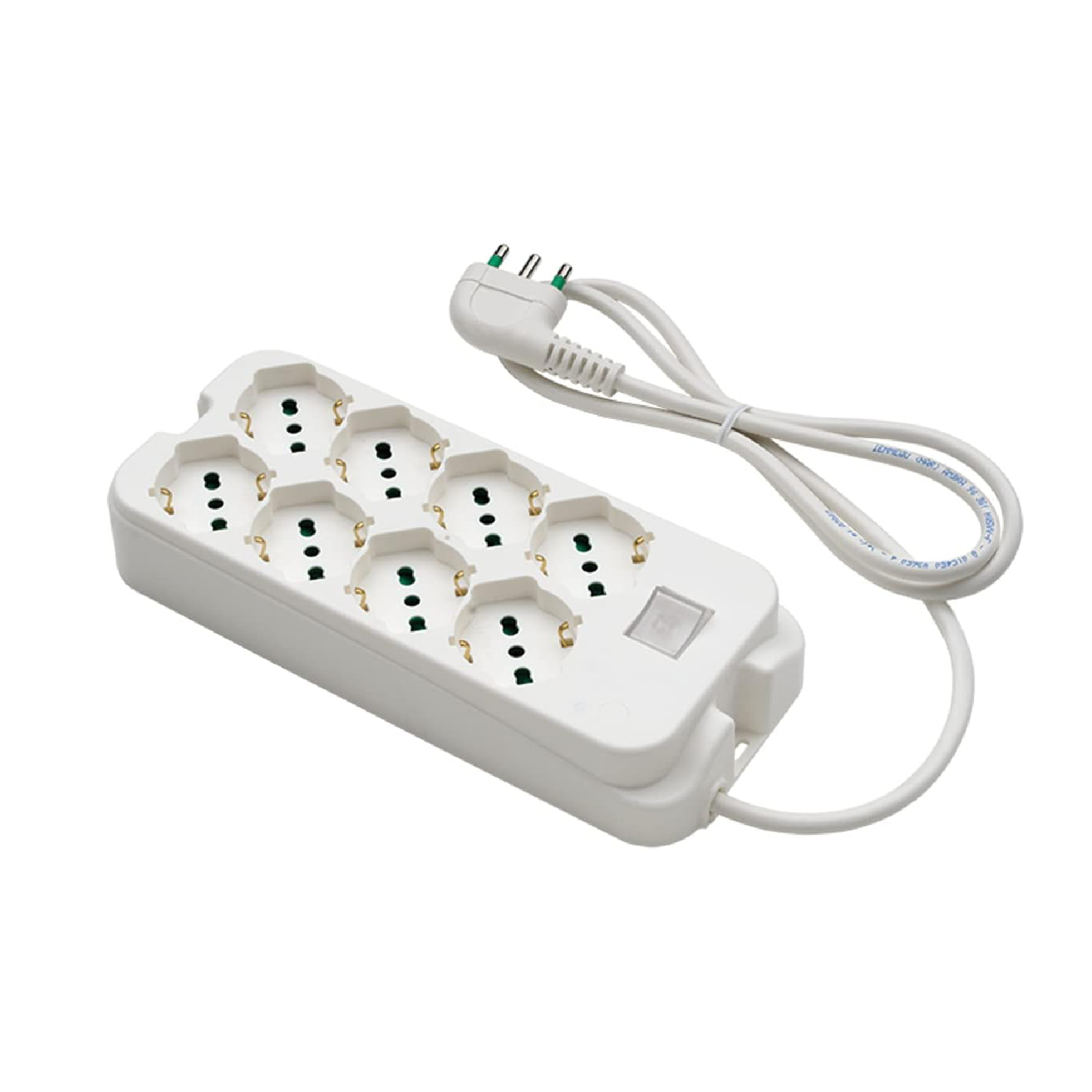 Multipresa con interruttore con prese 2P + T 16A bipasso schuko