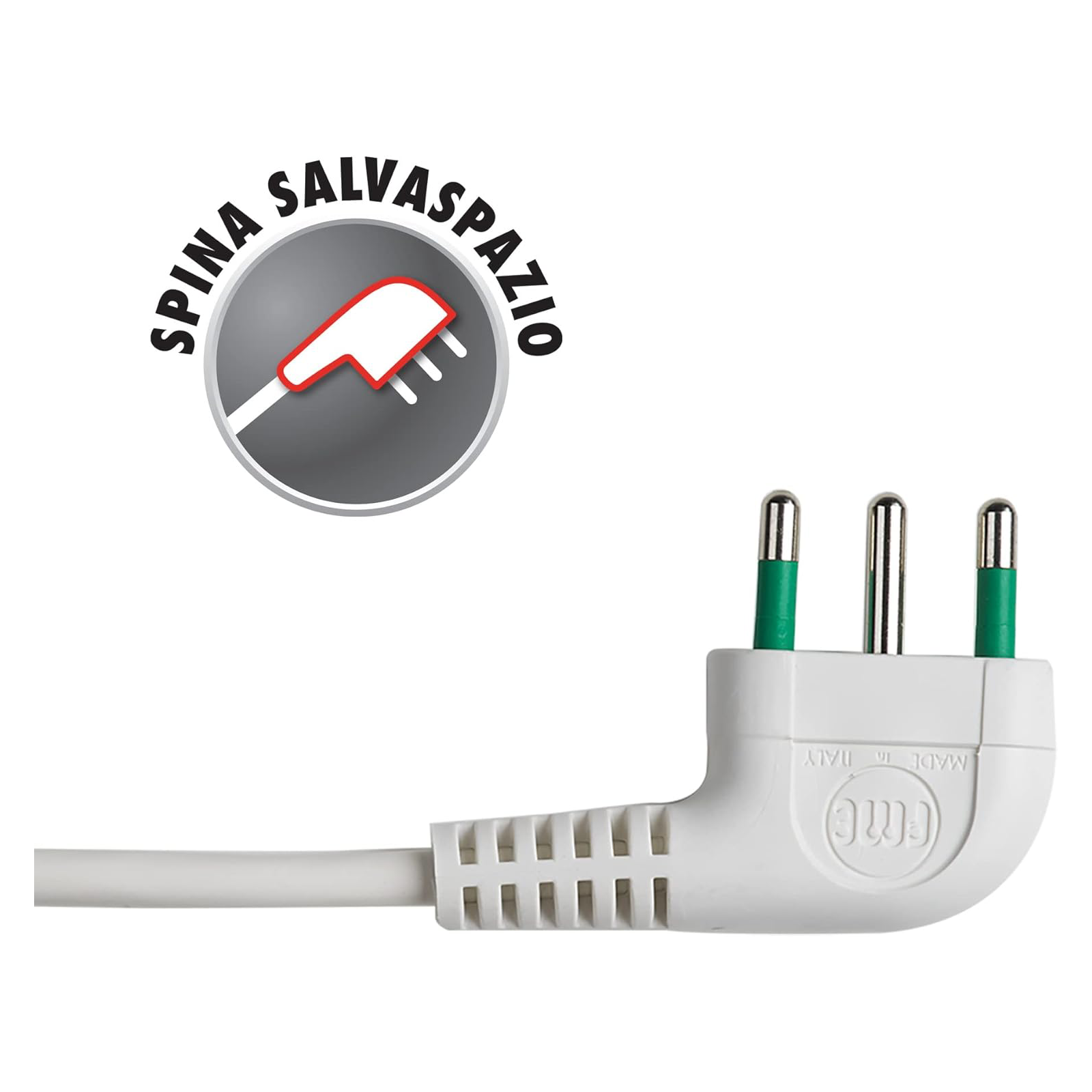 Multipresa con interruttore con prese 2P + T 16A bipasso schuko