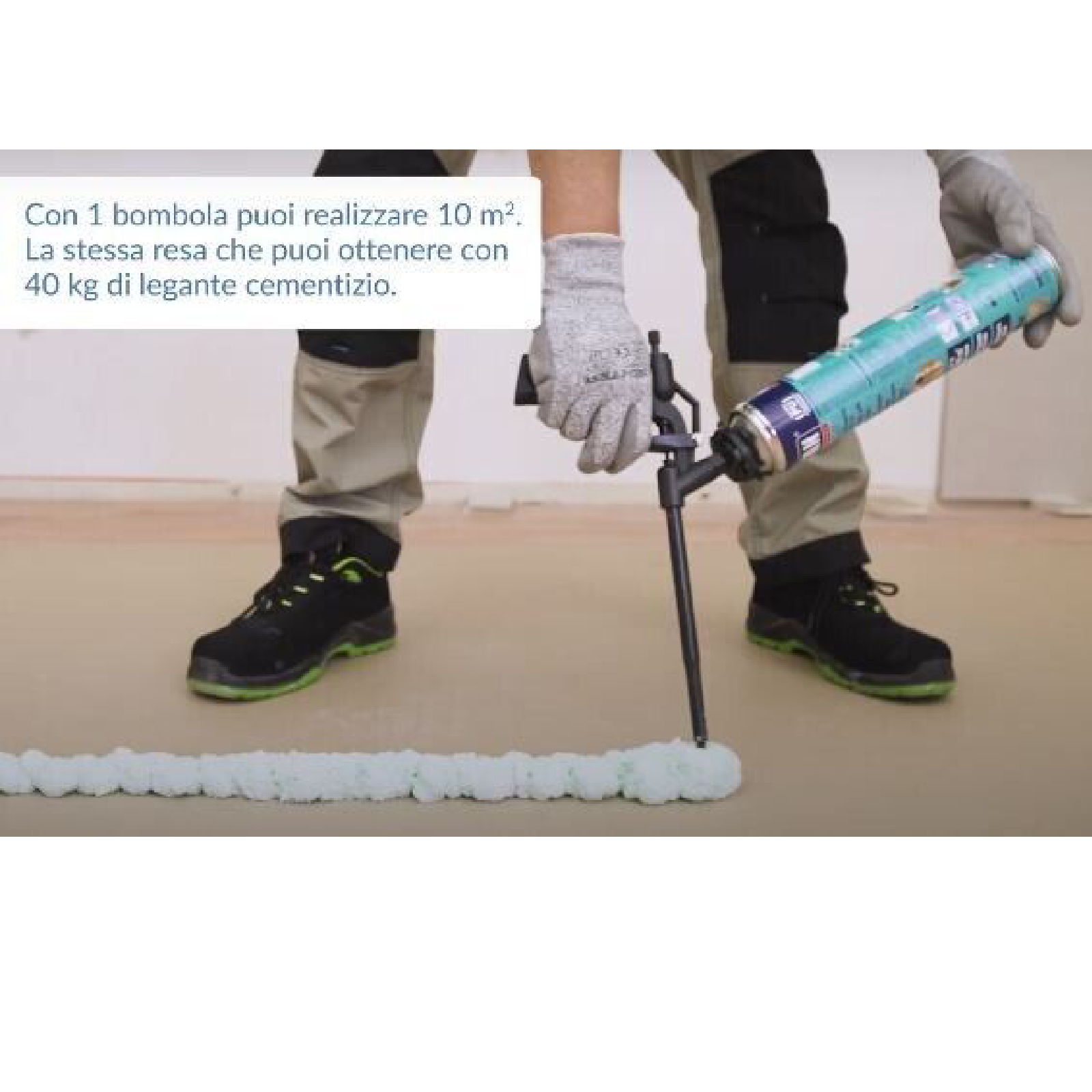 Schiuma cartongesso adesiva verde 830 ml